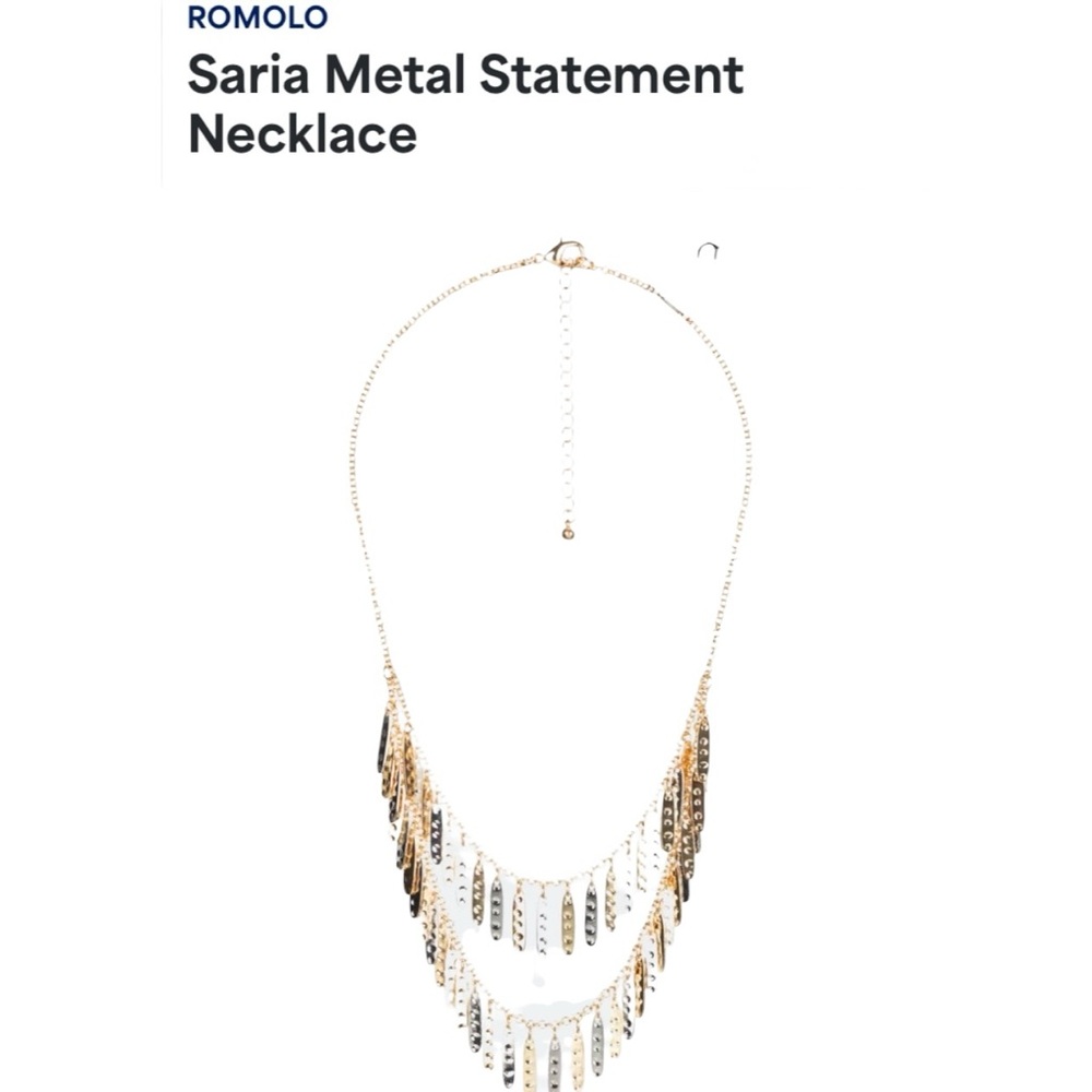 Romulo Saria Two Toned Double Layered Statement Necklace